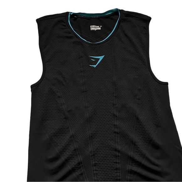 Gymshark Men’s V1 Onyx Seamless Workout Tank Size XL 
Black and blue - Picture 4 of 7